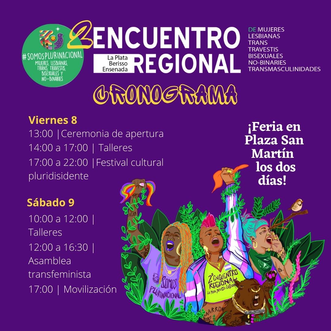 SE VIENE EL SEGUNDO ENCUENTRO REGIONAL PLURINACIONAL TRANSFEMINISTA EN LA PLATA