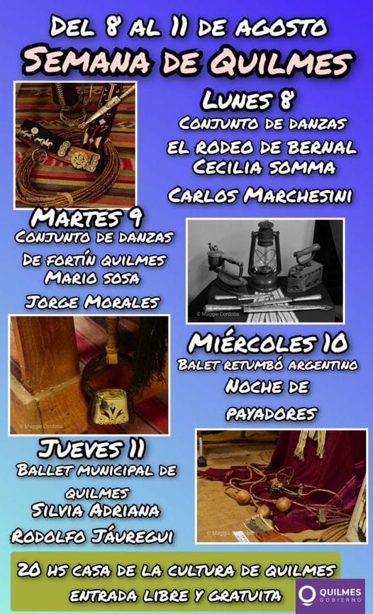 SEMANA DE FESTEJOS EN QUILMES