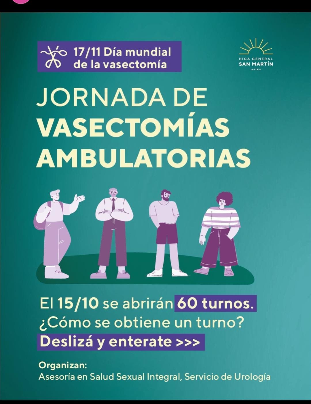 EL HOSPITAL SAN MARTÍN LLEVA ADELANTE JORNADAS DE VASECTOMÍAS AMBULATORIAS