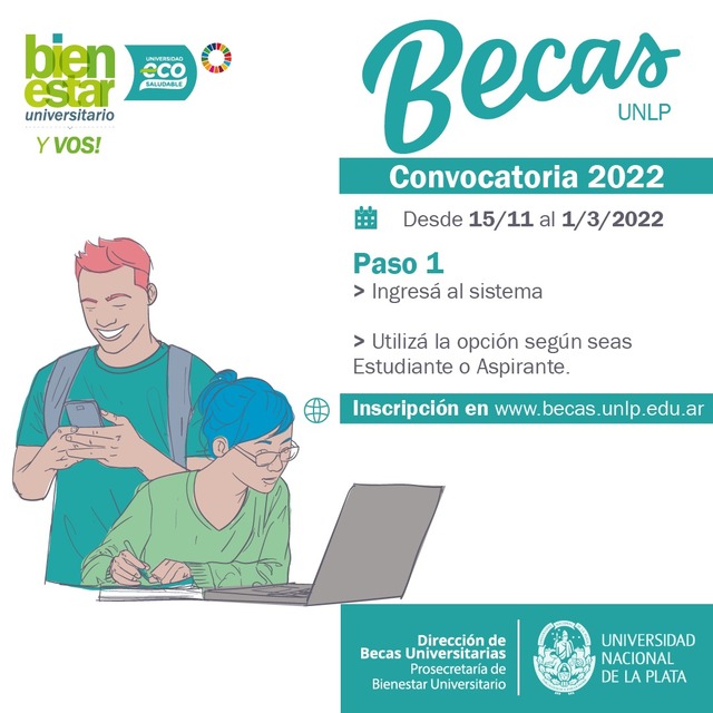 BIENESTAR UNIVERSITARIO: LA UNLP ABRIÓ LA CONVOCATORIA A BECAS